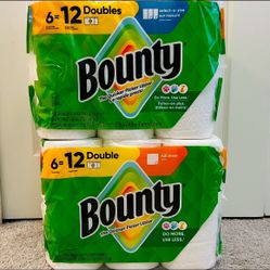 Bounty Paper Towel 6=12 (2 For $24)