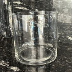 Clear Glass Vase Cylinder  6” 