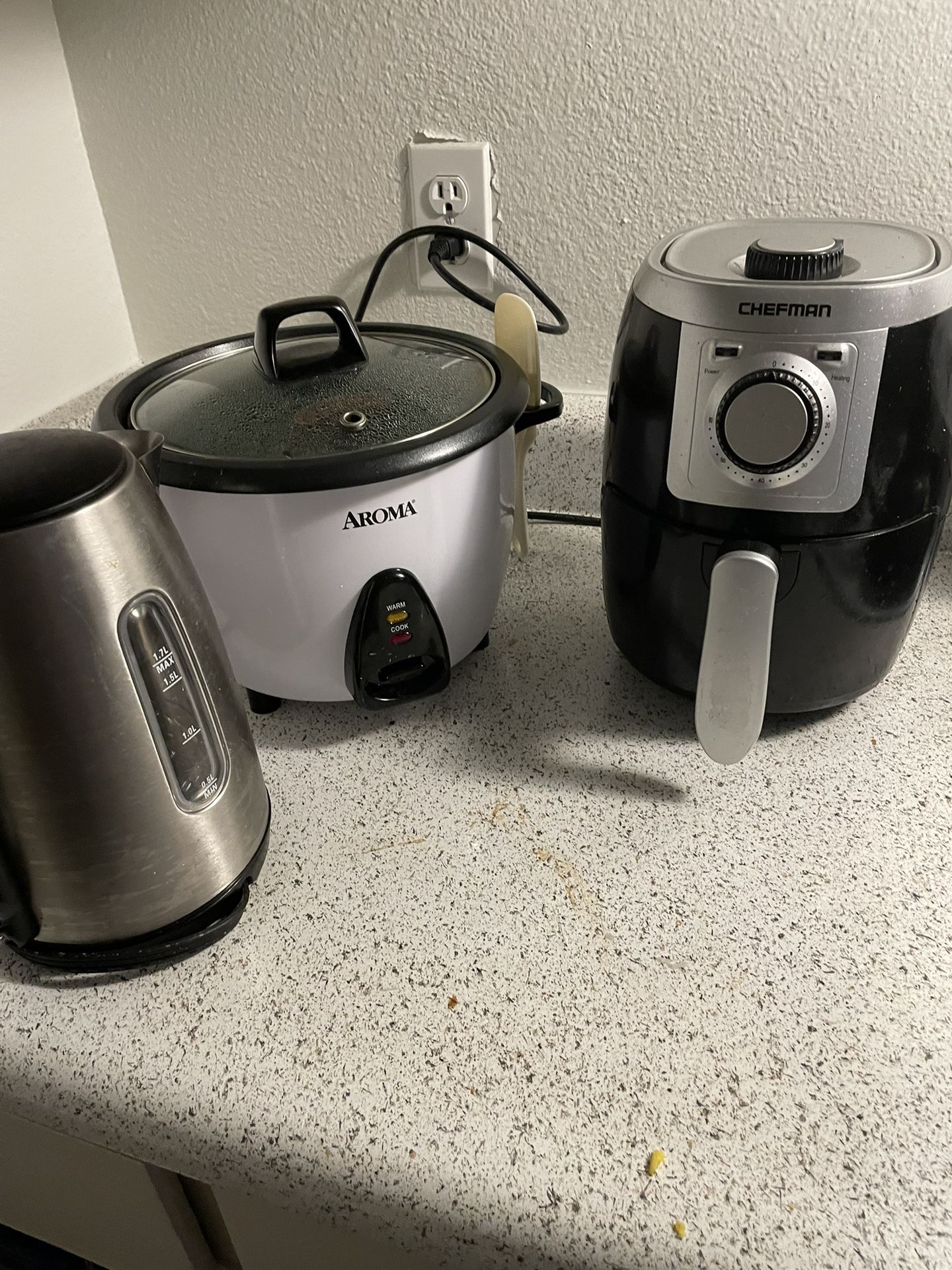 Air Fryer, Steamer/ Rice Cooker, Electric Tea Kettle