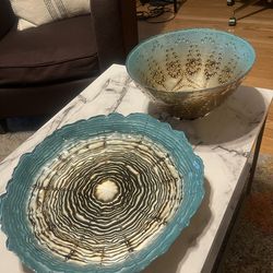 Large dish and bowl