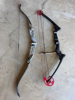 Genesis compound Bow & Easton recurve bow