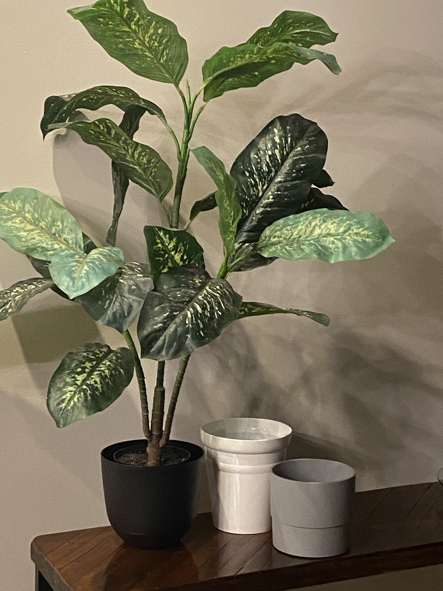 Potted Faux Plant With The Choice Of White, Black Or Gray Pot H42”
