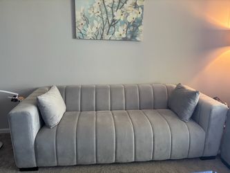 Modern Light Gray 2-Piece Sofa Set – 3-Seater + Loveseat
