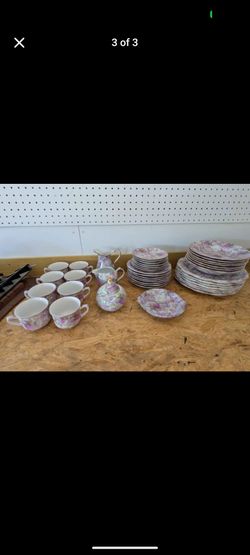 42 piece Vintage Formalities by Baum Brothers Hydrangeas china set