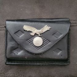 Leather Belt Loop Wallet Black