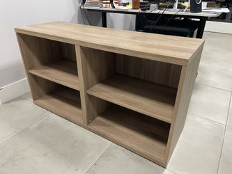 Modern Wood Storage Organizer / Low Bookcase – 46” Wide