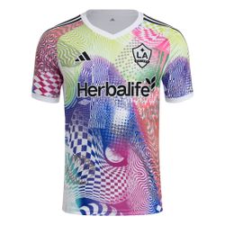 LA Galaxy Adidas White Pride Soccer Jersey Mens 2XL $70 MSRP KB5383 New With Tag