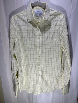 Charles Tyrwhitt Men's  Size 15.5/36 Slim Fit Non Iron Long Sleeve Button Up