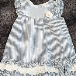 Rare Editions Seersucker Striped Tunic