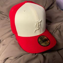 fear of god fitted 7 3/8 red white