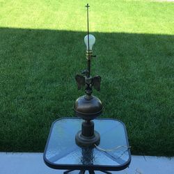 Vintage Brass American Eagle Table Lamp