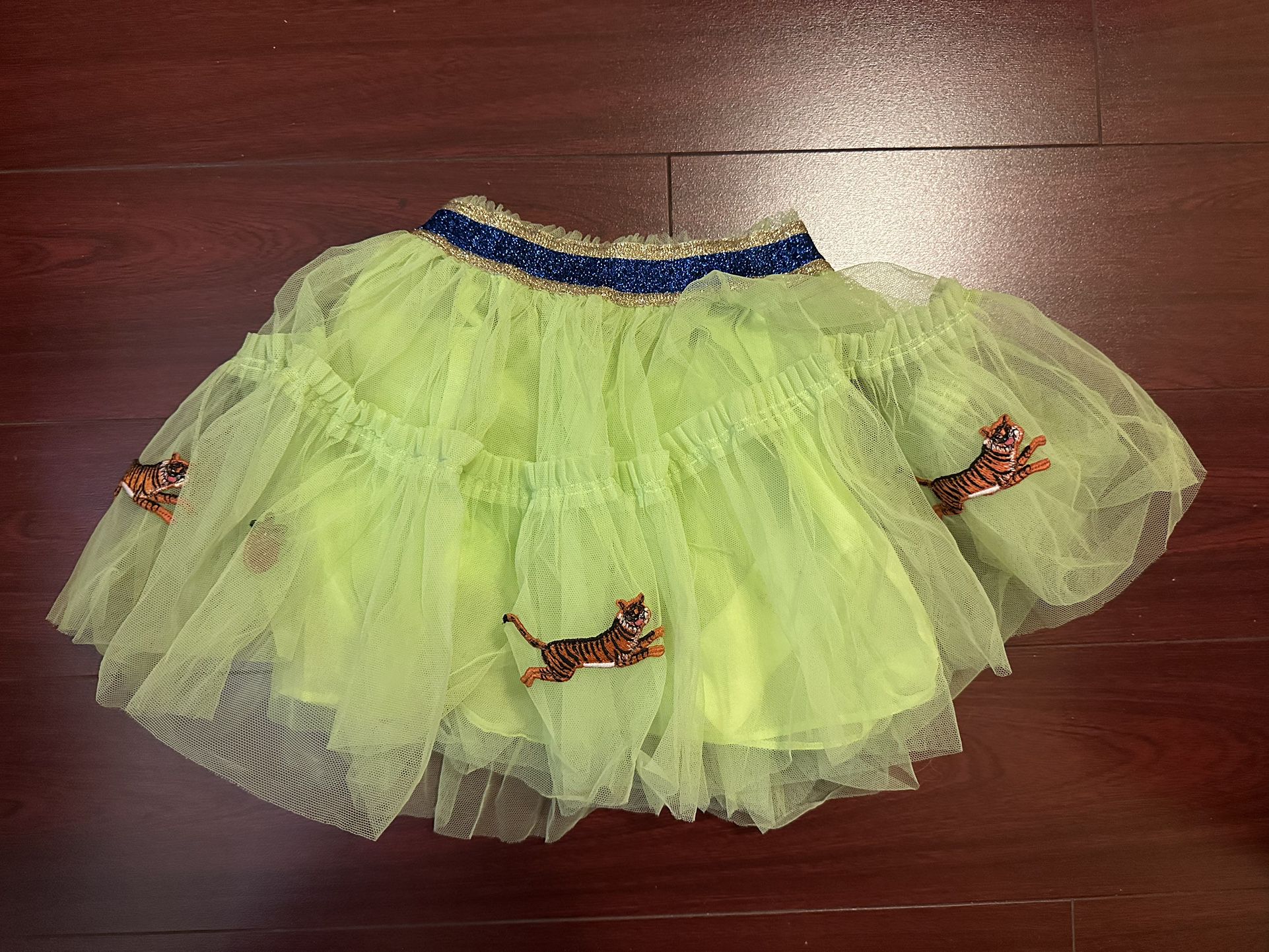 Authentic Gucci baby Lime Green Tulle Layered Skirt toddler Girl’s 36 months