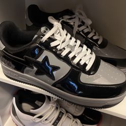 Bape Sneakers Grey And Black