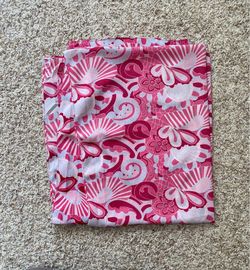 Pink & White Floral Fabric Piece / Yardage, Flowers & Plants Theme