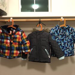 3pcs Like New Boy Jacket, Size 2T-3T