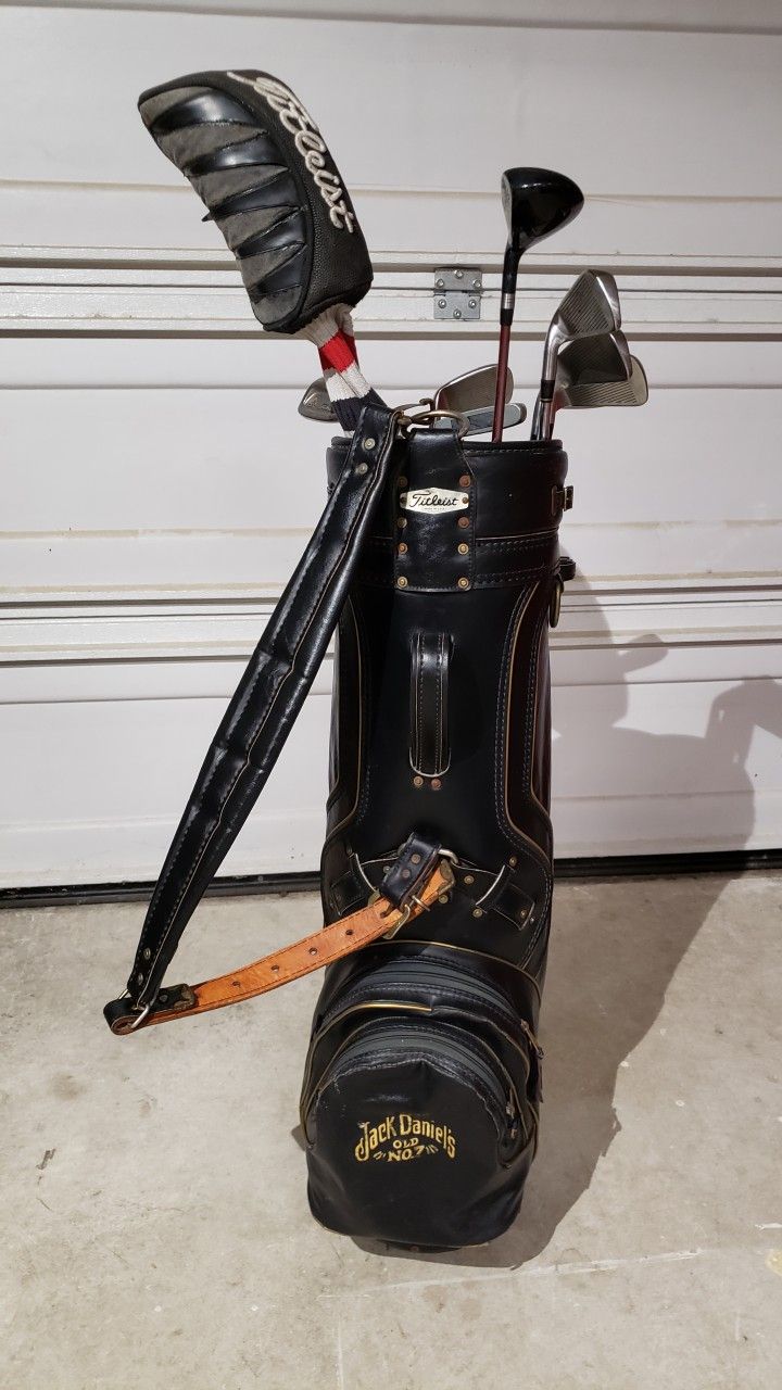 Vintage Titleist Jack Daniels Bag, Titleist Clubs