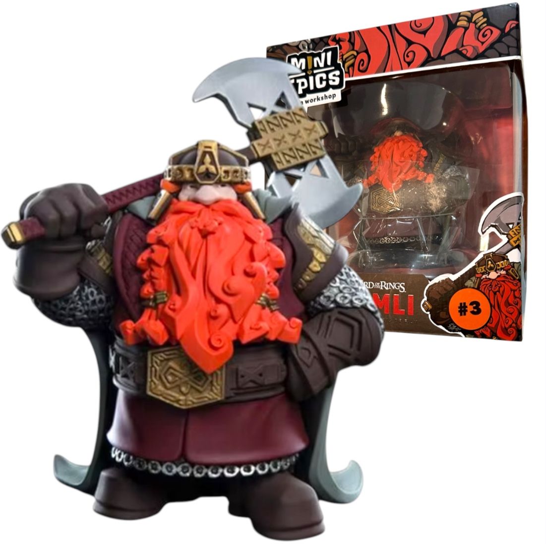 Lord Of The Rings GIMLI with Axe Mini Epics Statue by Weta Workshop Collectible