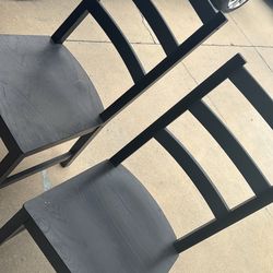 IKEA black dining table chairs 2