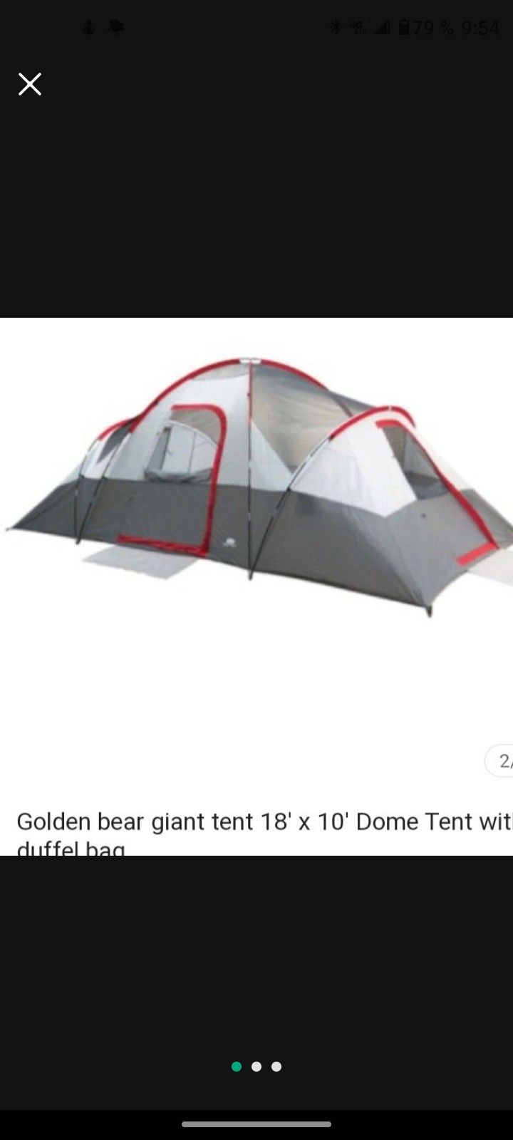 Hi-Tec Yosemite 18' by 10' Tent MISSING RAIN FLY BUT EVERYTHING ELSE IS NEW AND CLEAN