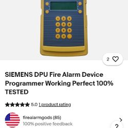 SIEMENS DPU Fire Alarm Device Programmer