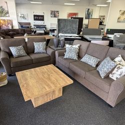 Brown Sofa And Loveseat 