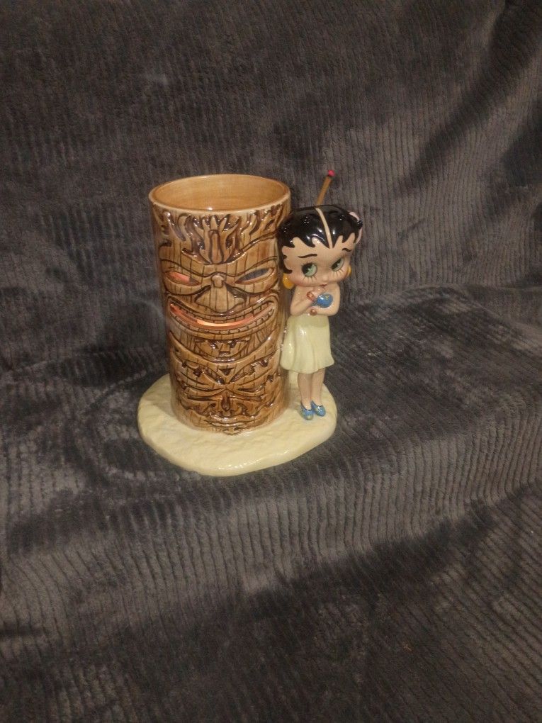 "Betty Boop Tiki Fire. " (3 In 1) Incense And Oil Burner/Candle Holder