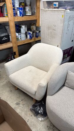 Cream Boucle Accent Chair