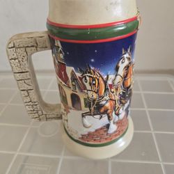Vintage Grant's Farm Holiday 1998 Budweiser Holiday Stein