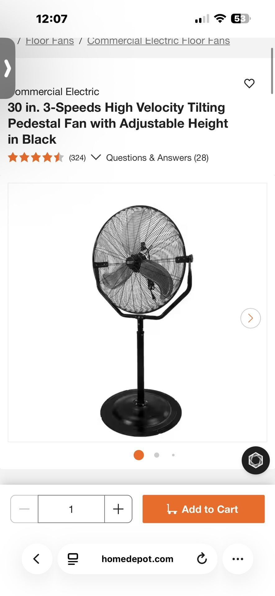 Commercial fan