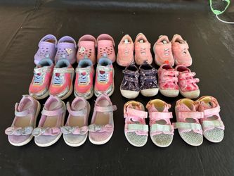 Toddler Girls Twins Shoes Lot Size 6c &7c