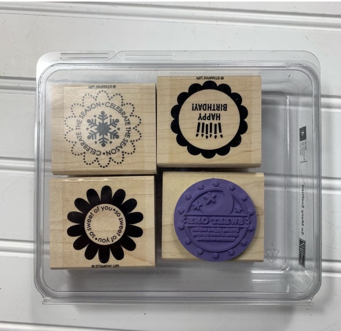Stampin up So Many Scallops Birthday Stamps 