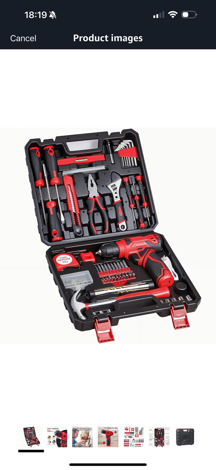 Tool Set - Tool Kit with 8V Cordless Drill