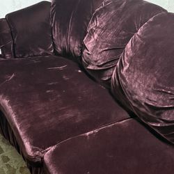 Hughes Furniture Company Purple Couch