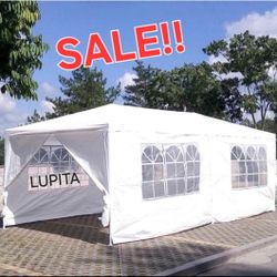 10x20' Wedding Party Canopy Tent Outdoor Gazebo With 6 Removable Sidewalls