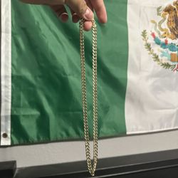 14k Gold Plated Cuban Chain 22" 8mm 