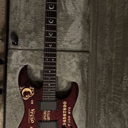 ESP LTD Kirk Hammett Red Sparkle Ouija Guitar + Case