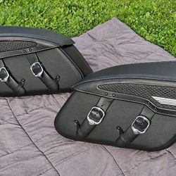 Harley-Davidson Hard Shell Leather Saddlebags