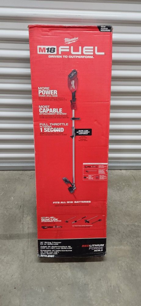 New Milwaukee M18 16" trimmer Quik-Lok attachment system Kit