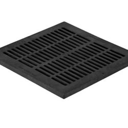 18 in. x 18 in. Plastic Square Catch Basin Grate in Black