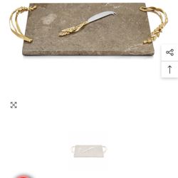 Micael Aram  Wheat Cheese Board with Knife NEW IN BOX