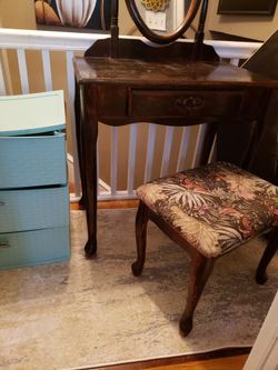 Vanity and storage bin