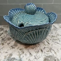 Cabbage Pottery Soup Tureen 