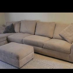 Beautiful L Shape Sectional With Ottoman 