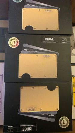 Ridge Slim RFID blocking wallet 24k gold