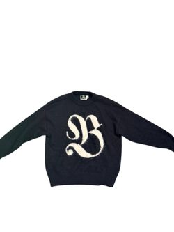 Boneless Script B Knit Sweater Black/Cream Size M
