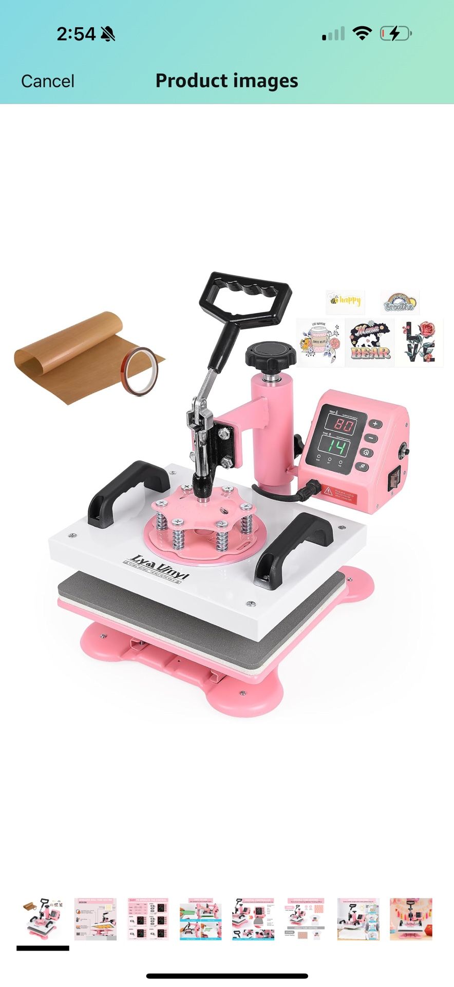 Lya Vinyl 12" x 10" Heat Press Machine, High Pressure Heat Press Machine for T-Shirt, Digital Industrial Sublimation Printer for Heat Transfer Vinyl (