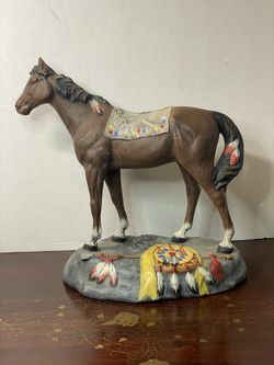 Ceramic Horse Statue Created From Provincial Mold