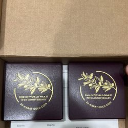 End Of World War ll 75th Anniversary 24k Gold Coin