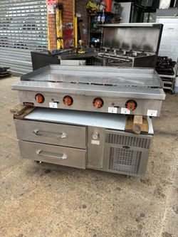 48 inch griddle with refrigerator 