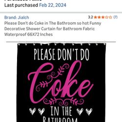 New Novelty Shower Curtain Funny Gag Gift 66x72